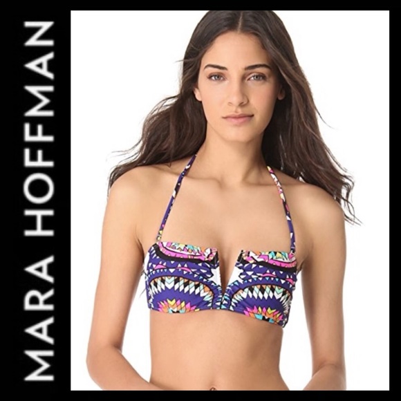 ⭐️SALE⭐️NWOT⭐️HP⭐️ Mara Hoffman Pow Wow V Bikini Top - Picture 3 of 9